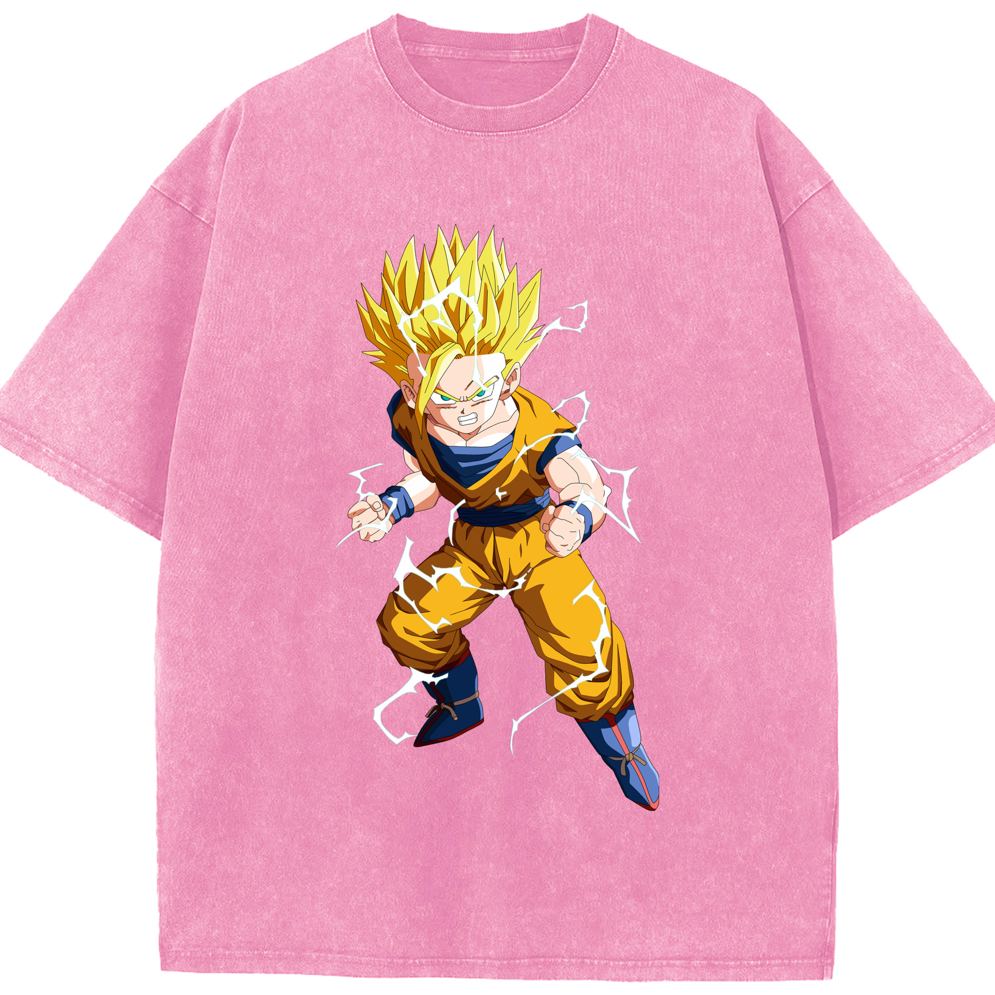 （画像用） ドラゴンボール 孫 悟飯（そんごはん）DRAGON BALL Son Gohan 綿100% ヴィンテージ風 半袖Tシャツ（フロントプリント）